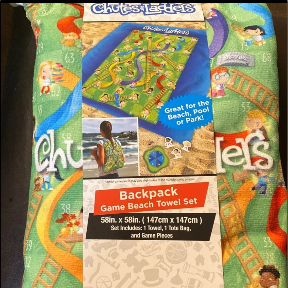 Hasbro Chutes and Ladders Backpack and Towel Set
